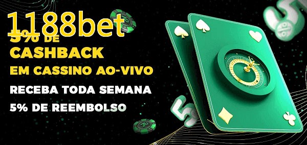 Promoções do cassino ao Vivo 1188bet